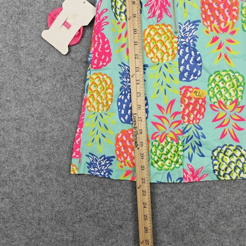 Tommy Bahama Dress Girls 4 Multicolor Pineapple Print A-Line Lined Summer New
